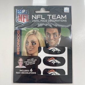 NWT Denver Broncos Vinyl Face Stickers